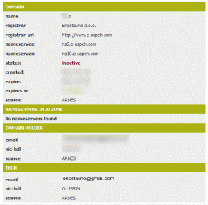si ドメイン whois inactive 画面